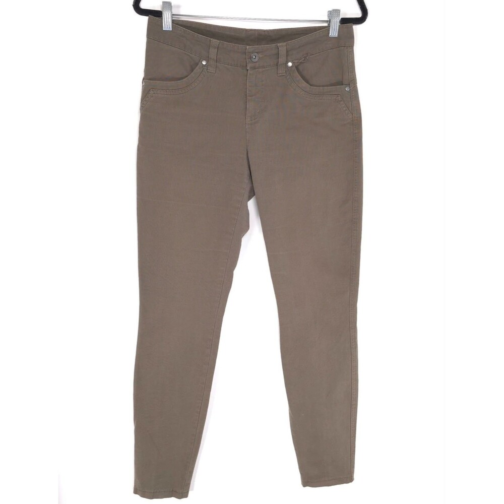 KUHL Women's Jeans 6R Brooke Skinny Pants Olive Green Stretch